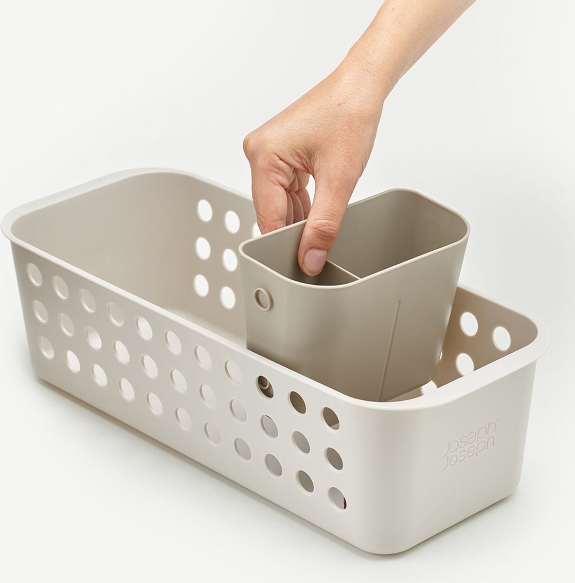 Joseph joseph - boîte de rangement easystore slimline - polypropylène - gris