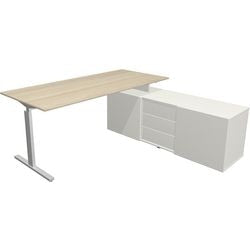 Hoekbureau kerkmann form 2 beige, zilver