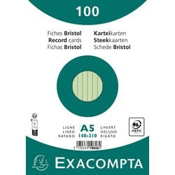 Indexkaarten exacompta 10848se groen papier