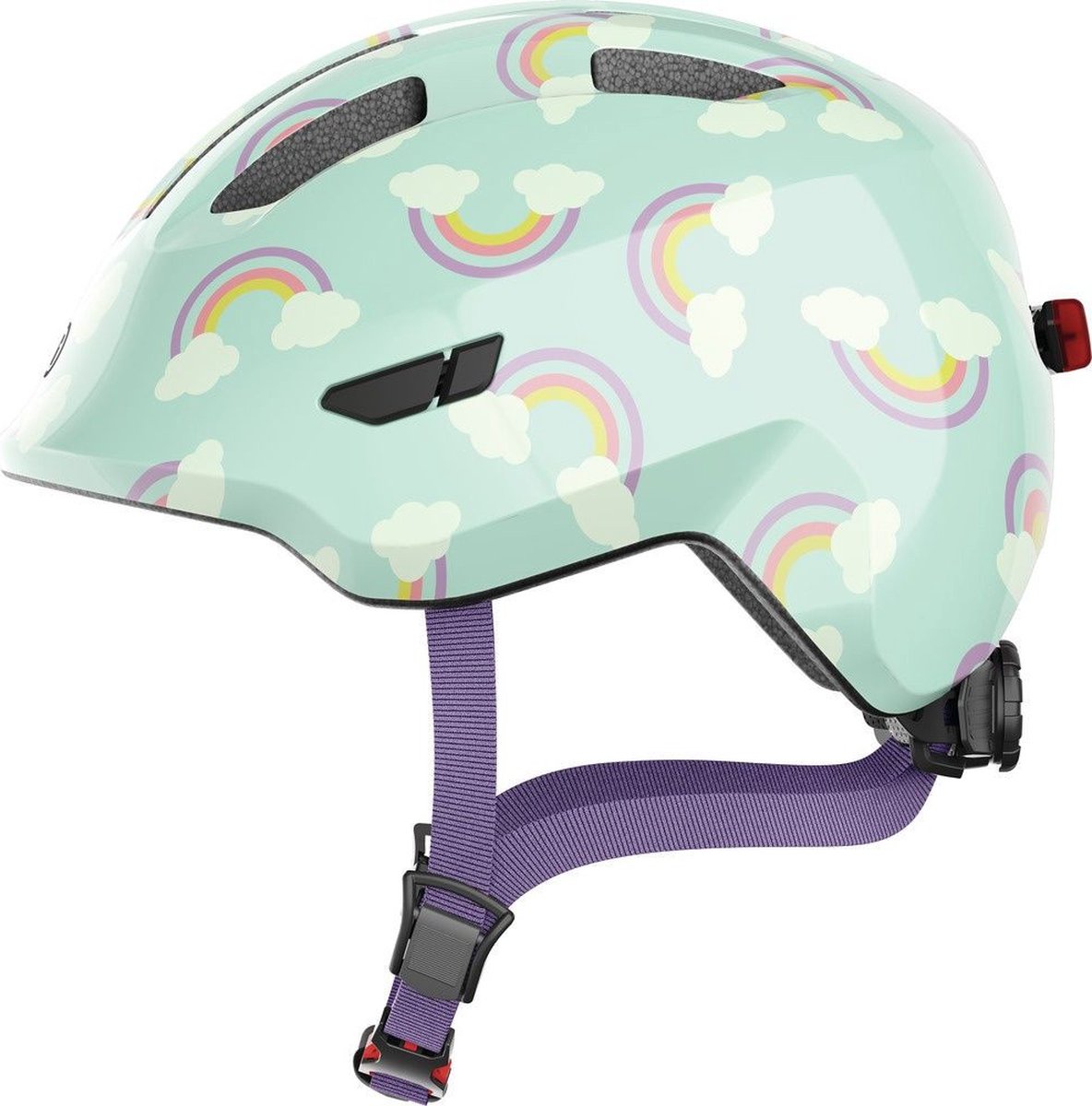 Abus helm smiley 3.0 LED Blue Rainbow m 50-55cm