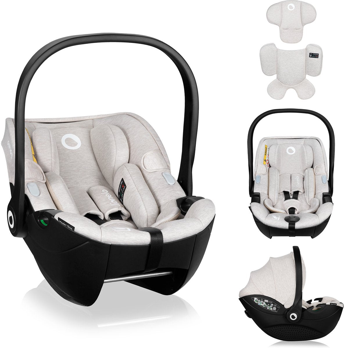Lionelo moxie i-size - porte-bébé auto dès la naissance - 40-87 cm - dos à la route (rwf) - tissu bambou - dri-seat - poids léger 4,3 kg - compatible isofix - mousse à mémoire de forme - ceintures magnétiques - pare-soleil - appui-tête réglable