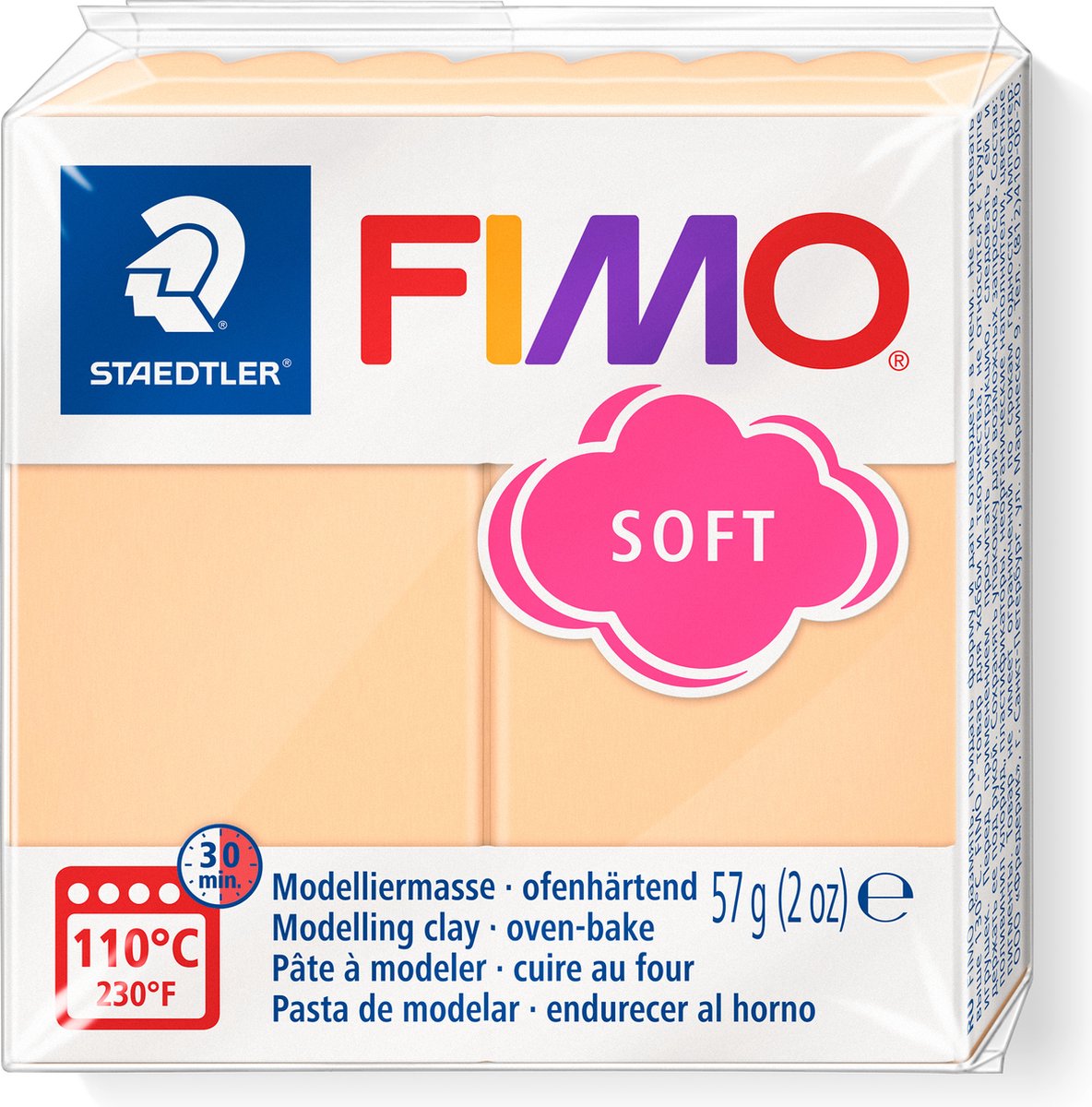 Pâte à modeler Fimo douce 57 g pêche