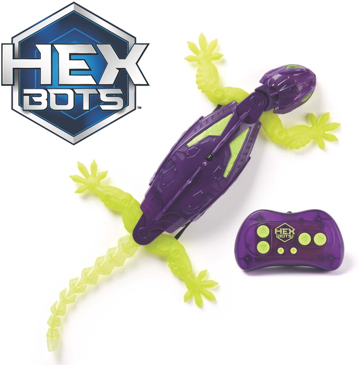 Hex bots - gecko rampant mural qui brille dans le noir rc - robot - jouet robot rechargeable avec télécommande