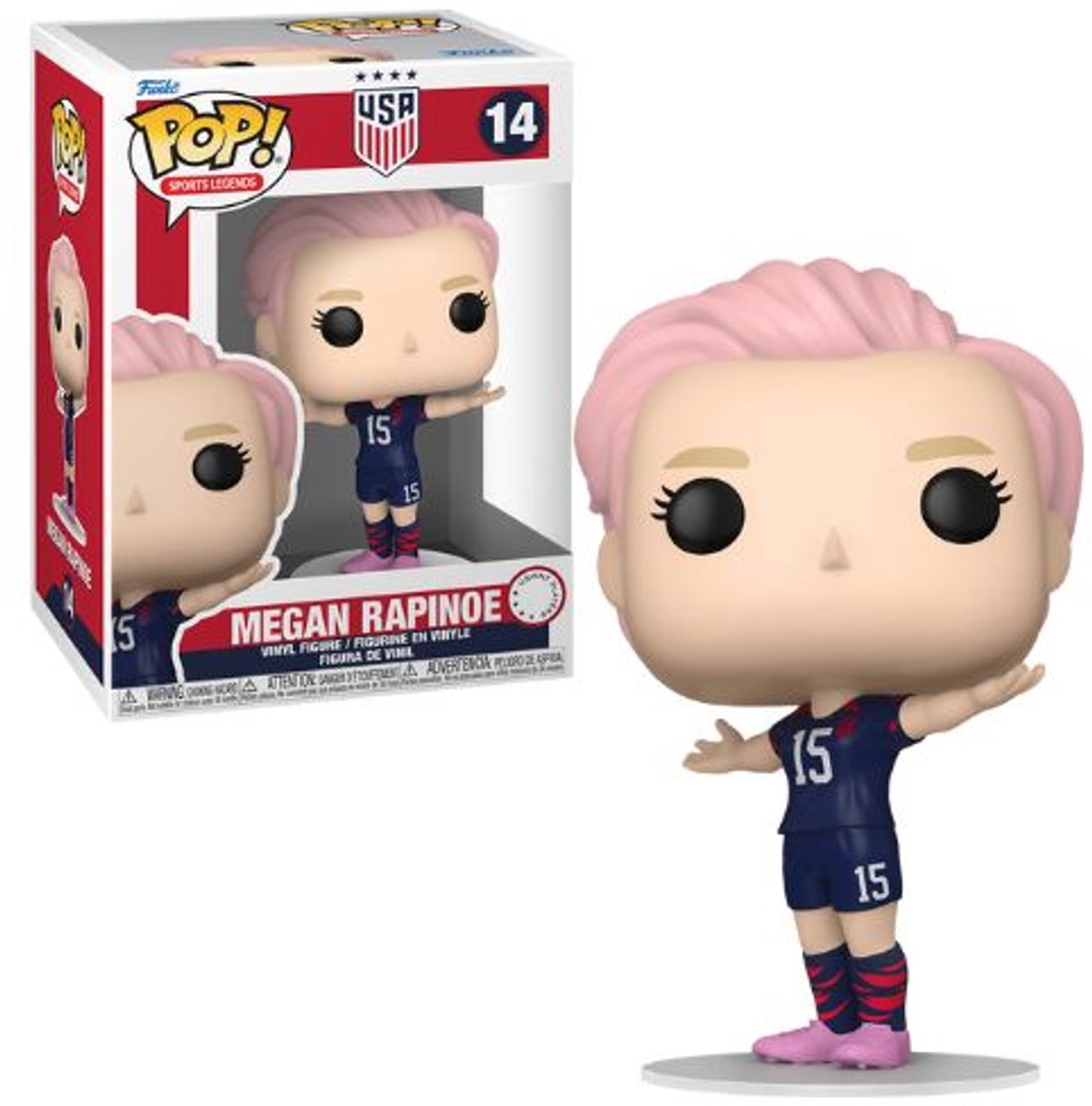 Funko-pop ! légendes sportives : États-Unis - Megan Rapinoe #14
