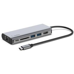 Station d'accueil pour hub USB-C multiport 6 en 1 Belkin Connect (argent)