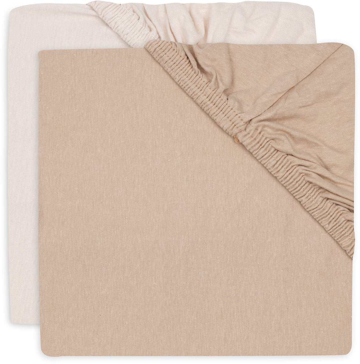 Jollein hoeslaken wieg - 40 50x80 90cm - jersey - blush wild rose - 2 stuks