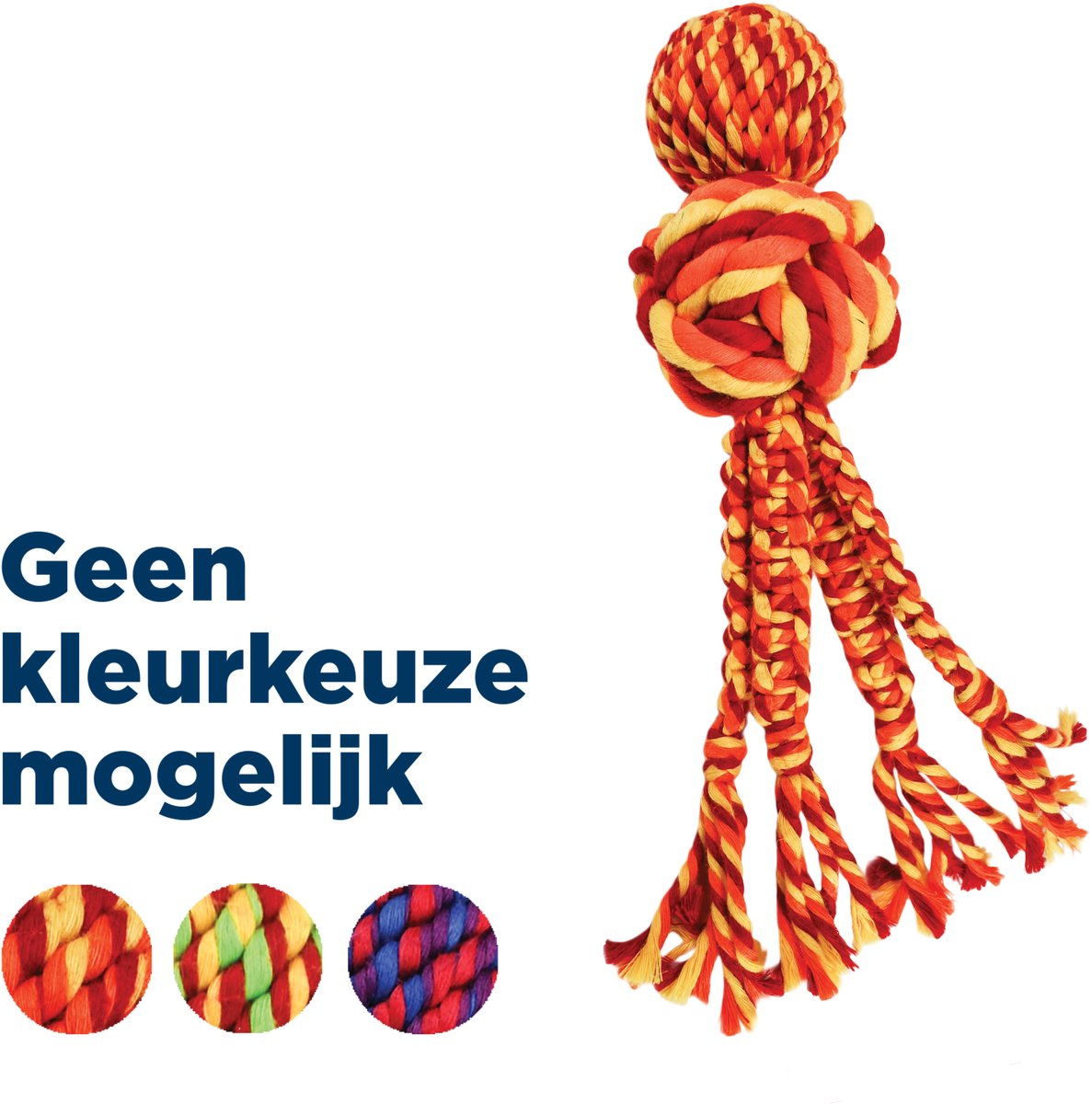 Kong wubba tisse corde assortie 38x8,5x8,5 cm