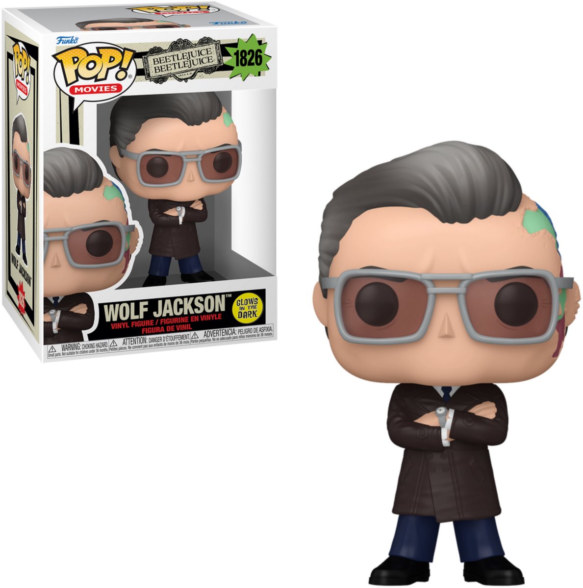 Funko-pop ! films : beetlejuice - loup jackson #1826 brille dans le noir