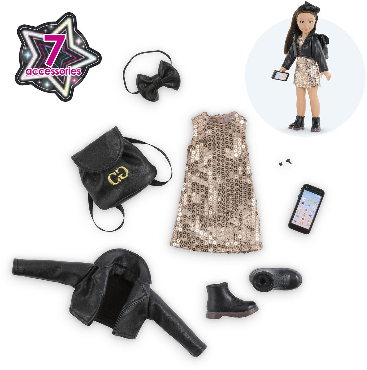 Ensemble de fête de vêtements de poupée Corolle - tenue de fête pour poupées filles.