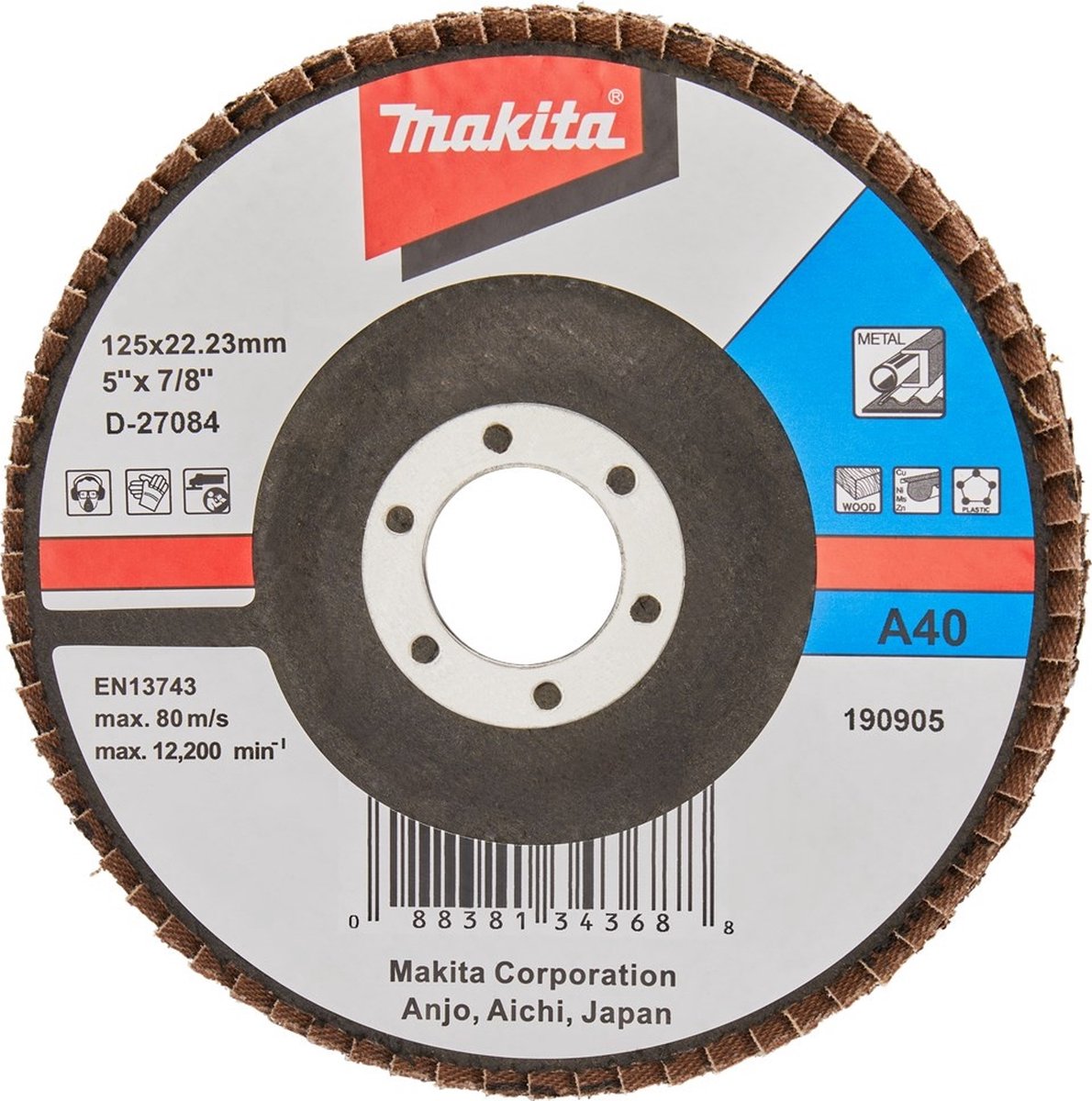 Makita d-27084 disque à lamelles diamètre 125 mm 1 pièce(s)