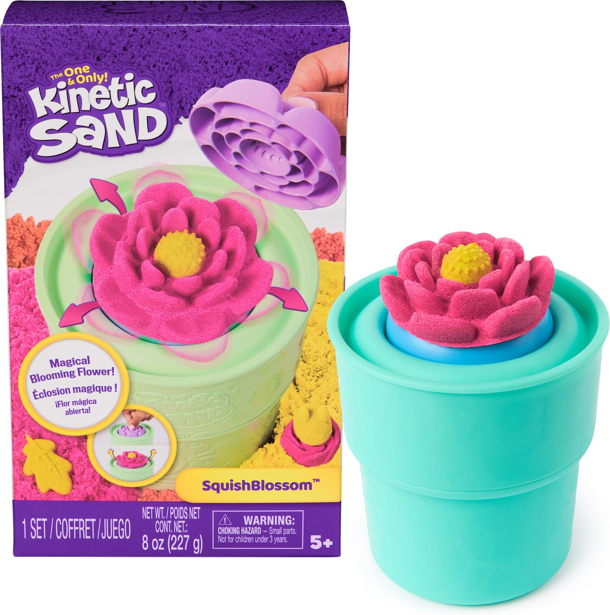 Sable cinétique Spinmaster - fleur de squish | 2 pièces