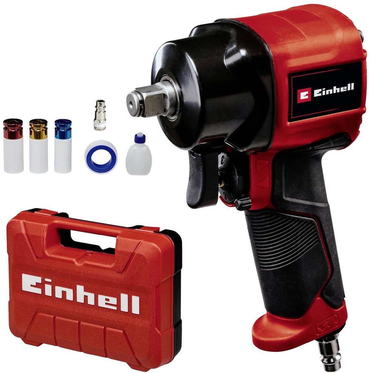Clé à chocs pneumatique Einhell tc-pw 610 compacte - 610 nm - incl. 3 clés à douille - incl. mallette de transport et de stockage