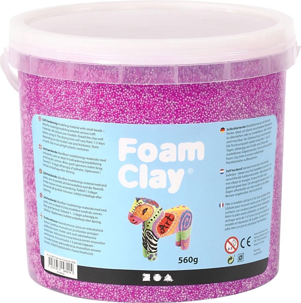 Argile mousse - violet fluo, 560gr.