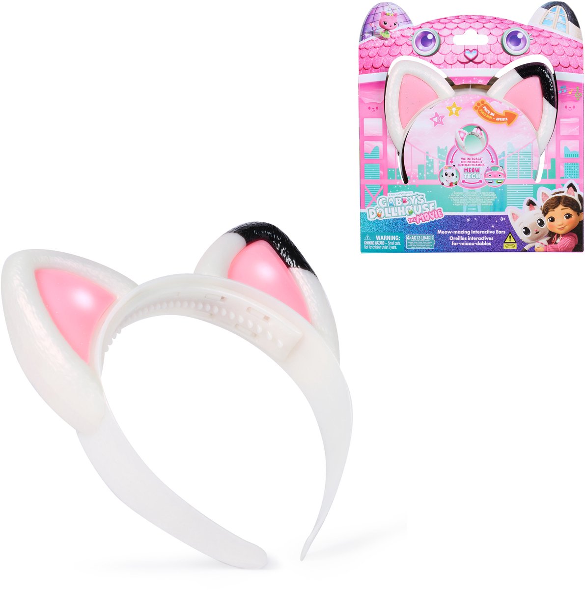 La maison de poupée de Gabby le film Le bandeau magique d'oreilles de chat de Gabby avec un son léger | 2 pièces