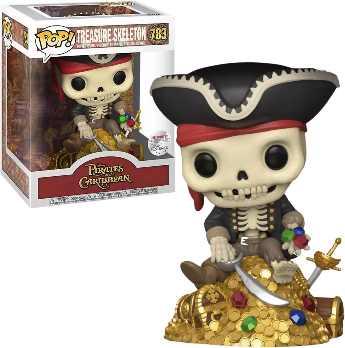 Funko-pop ! deluxe : pirates des caraïbes - squelette sur pile d'or (exclusif)
