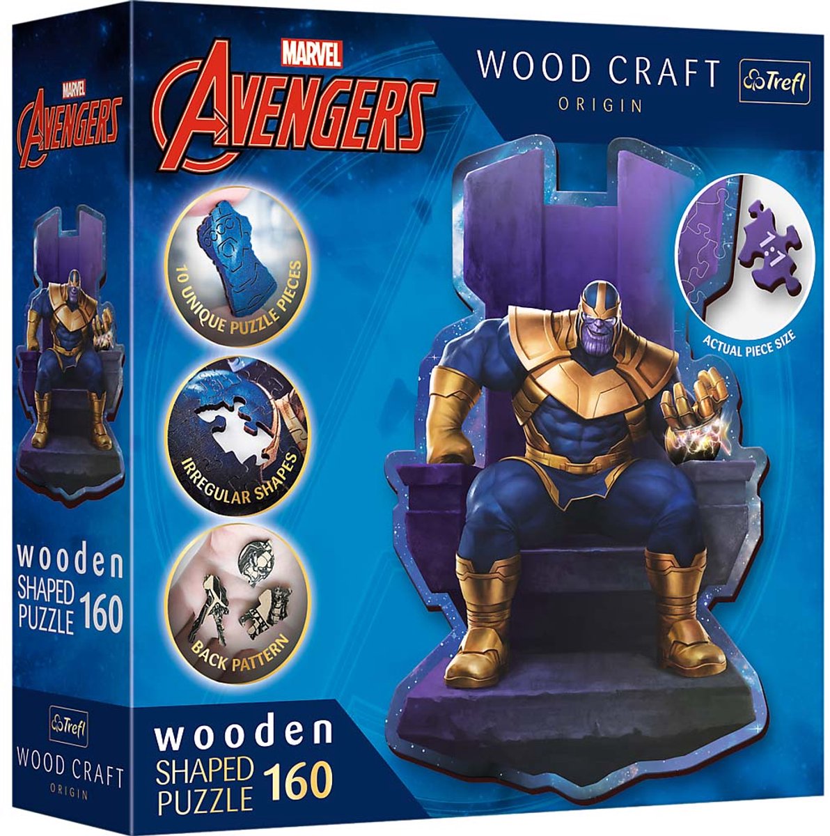 Puzzle Trefl - merveille en bois Thanos sur le trône 160 pièces fsc durable.