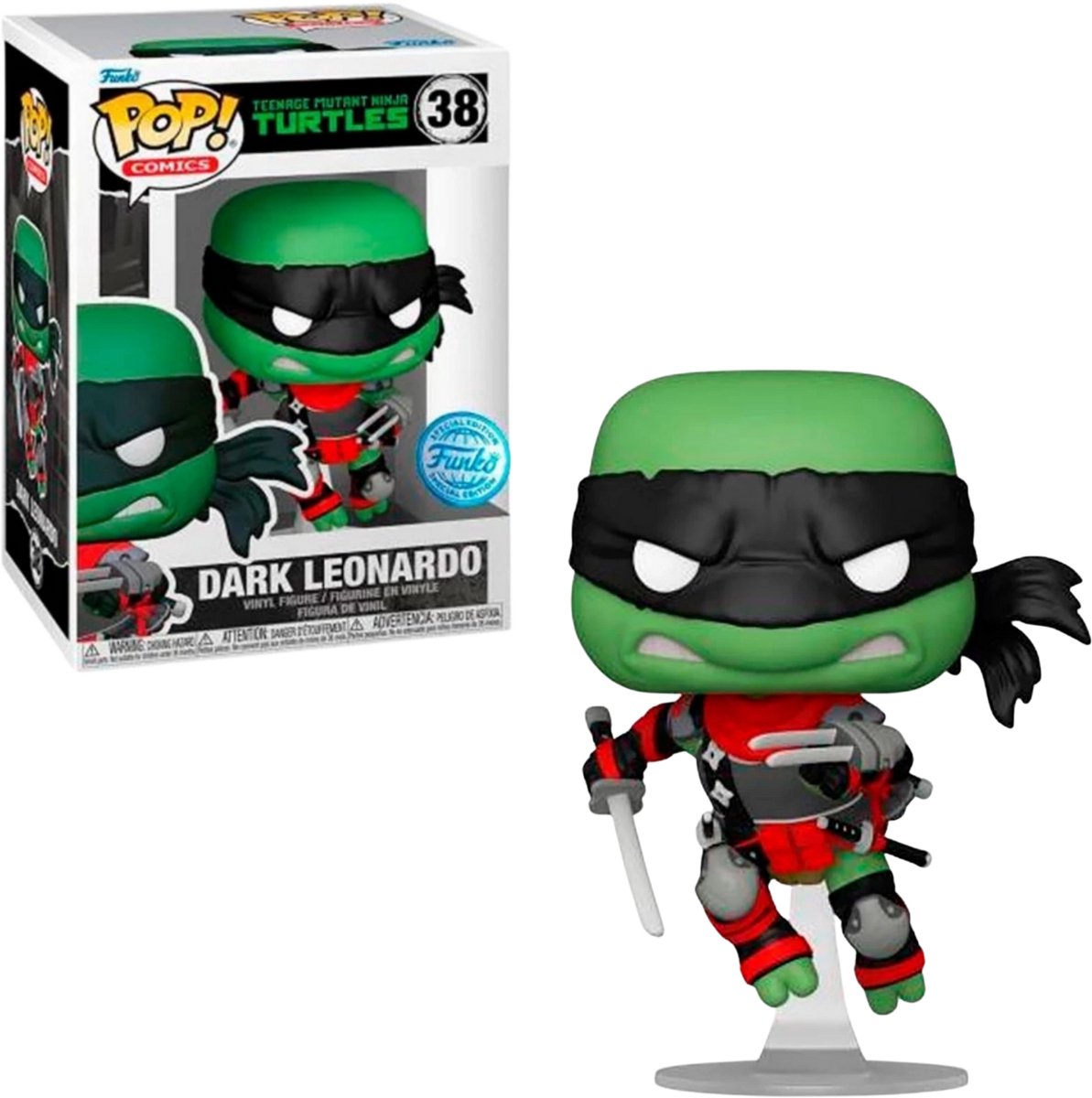 Funko-pop ! bandes dessinées : Tortues Ninja adolescentes mutantes - Dark Leonardo #38 édition spéciale exclusive