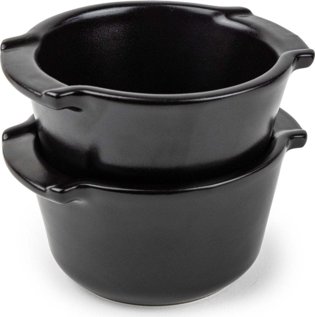 Peugeot appolia lot de 2 plats à four - 0,20 l - noir satiné - céramique