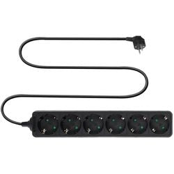 Multiprise Act noir – 6 prises – câble 3 mètres – ac2460