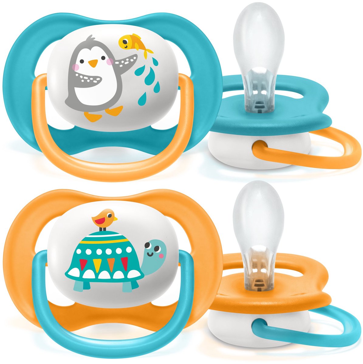 Philips avent - sucette ultra air happy - 6-18 mois orange