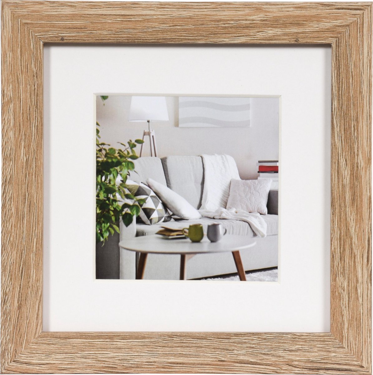 Cadre photo Henzo - - moderne - format photo 15x15 cm - marron clair