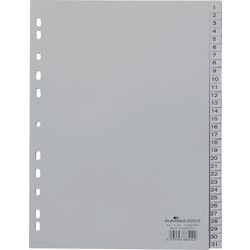 Onglets durables 652310 polypropylène gris