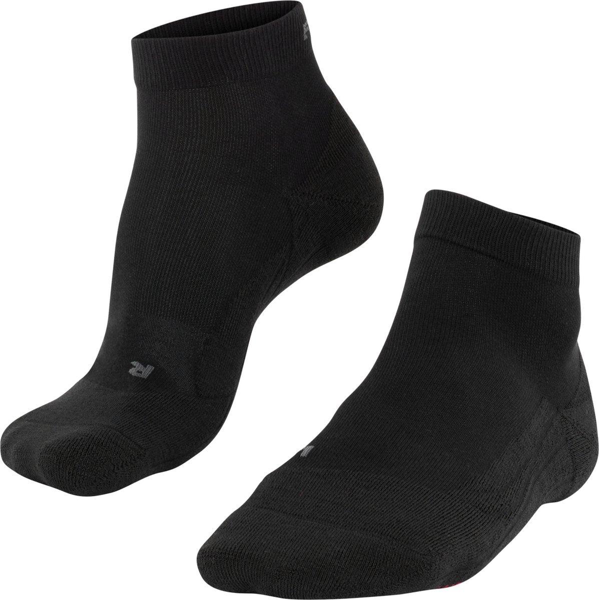 Falke go2 chaussettes de golf courtes en coton anti-ampoules en matériau fonctionnel hommes noir - taille 44-45
