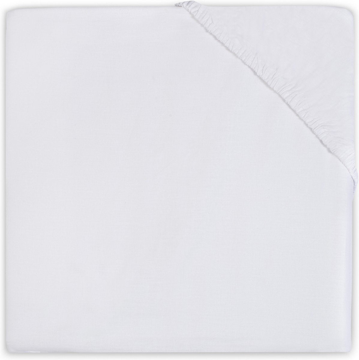 Jollein baby hoeslaken ledikant katoen 60x120cm - wit