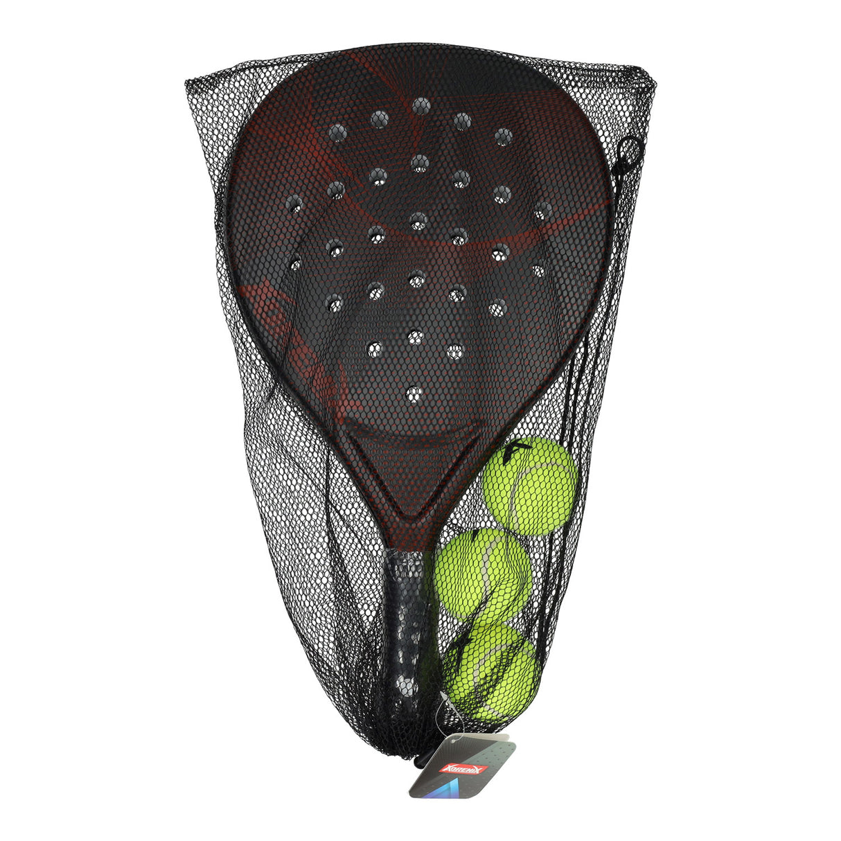 Racket de set Adrenix Padel avec 3 balles - rouge
