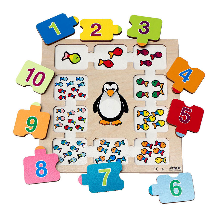 Puzzle en relief Rolf 10 petits poissons, 10 pcs.
