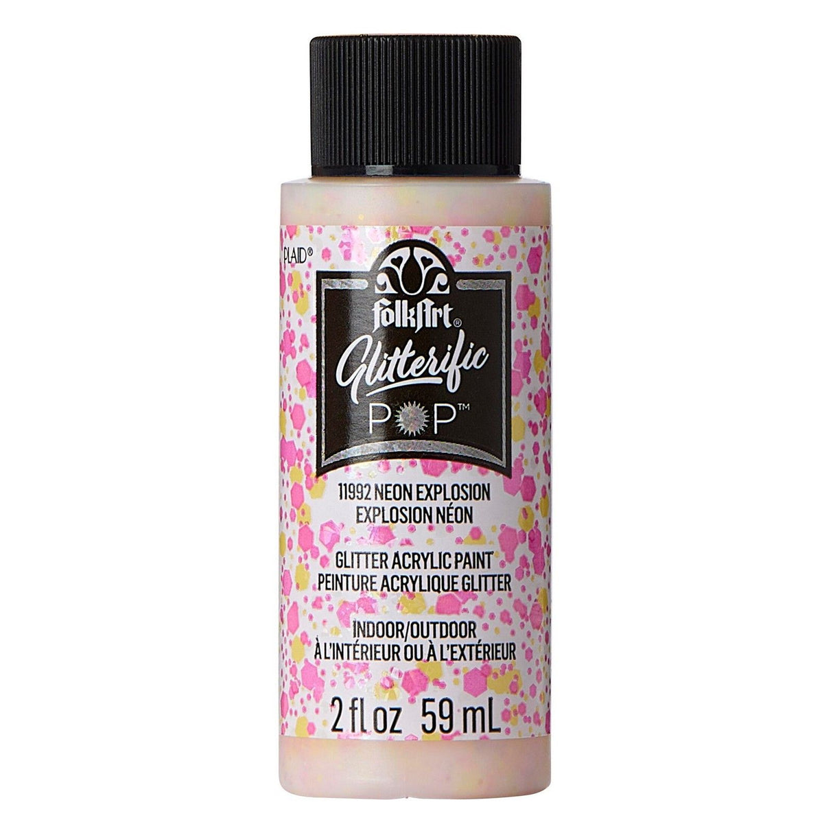 Folkart • peinture acrylique pop scintillante explosion néon 59ml
