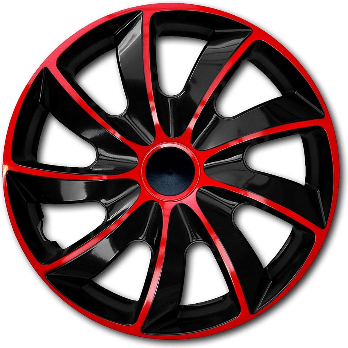 Enjoliveurs Quad 13 - rouge et noir, jeu de 4 pièces