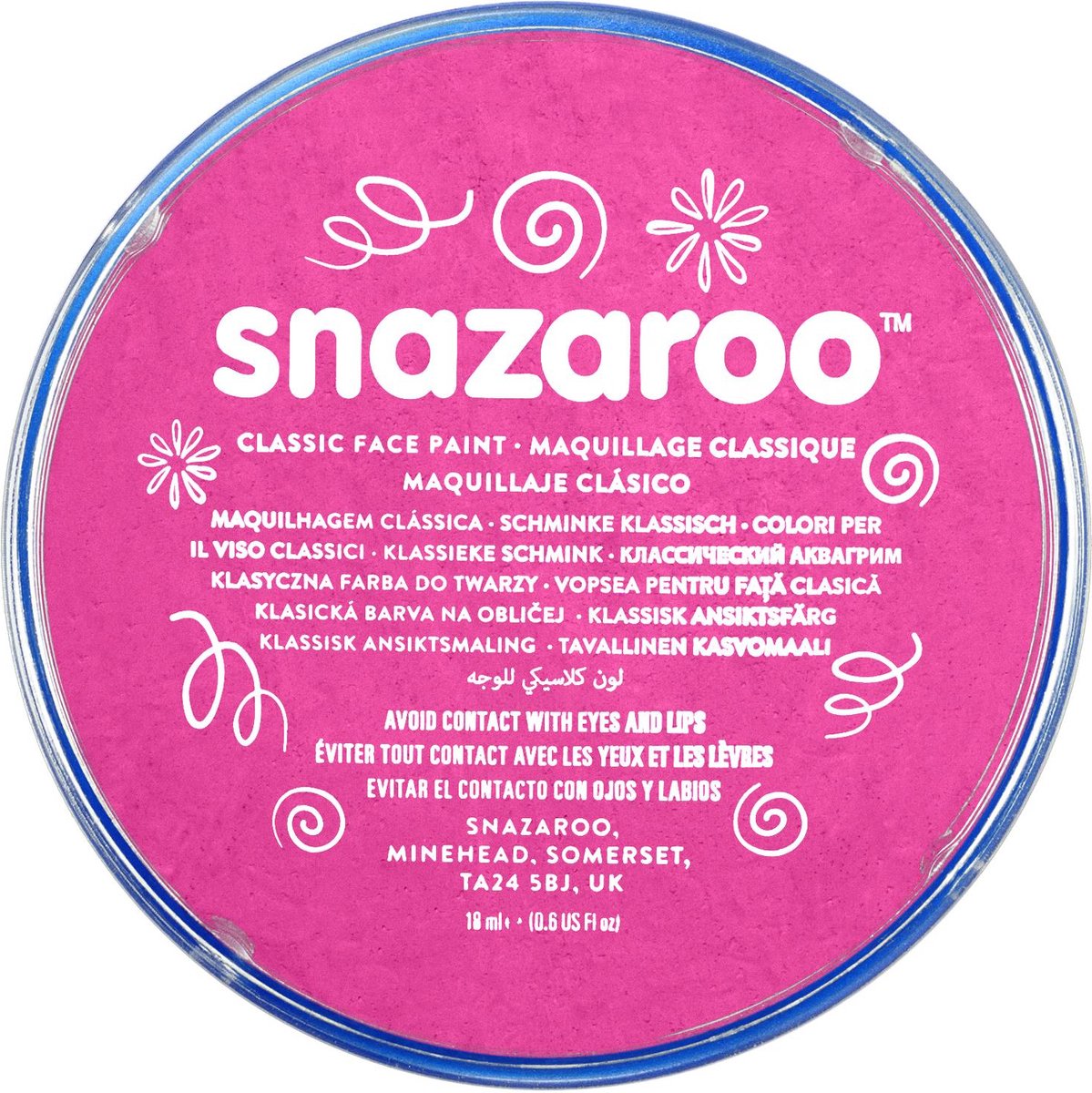 Snazaroo 1118058 - rose - 18 ml de peinture pour le visage aqua peinture pour le visage pour enfants et adultes