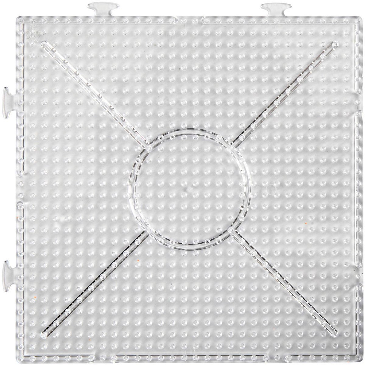 Nabbi plaque de base perles à repasser - plaque de base - formes de perles à repasser - planche de perles à repasser - plaque design perles - grand carré - 15x15cm - lot de 2 pièces