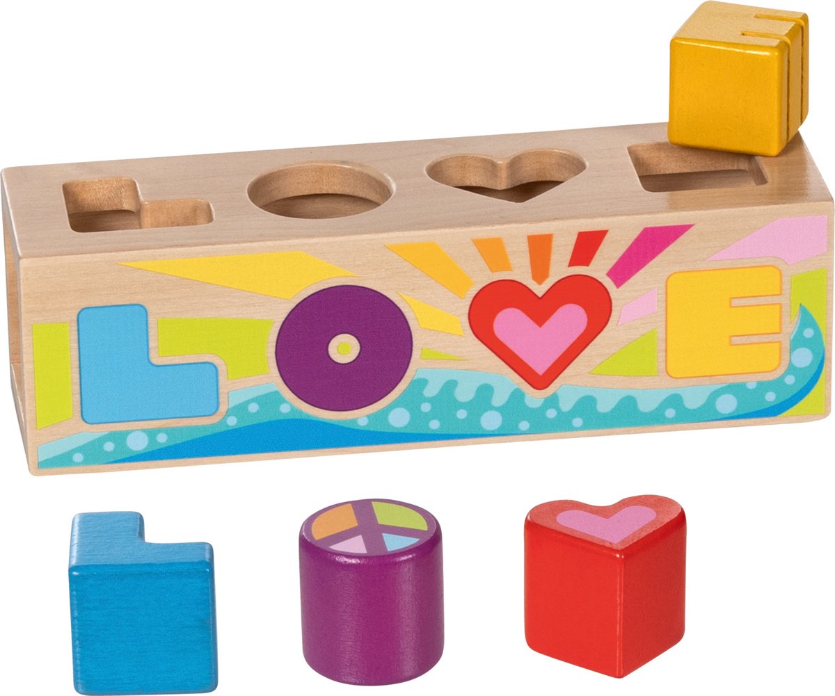 Goki boîte de tri en bois forme trieur amour