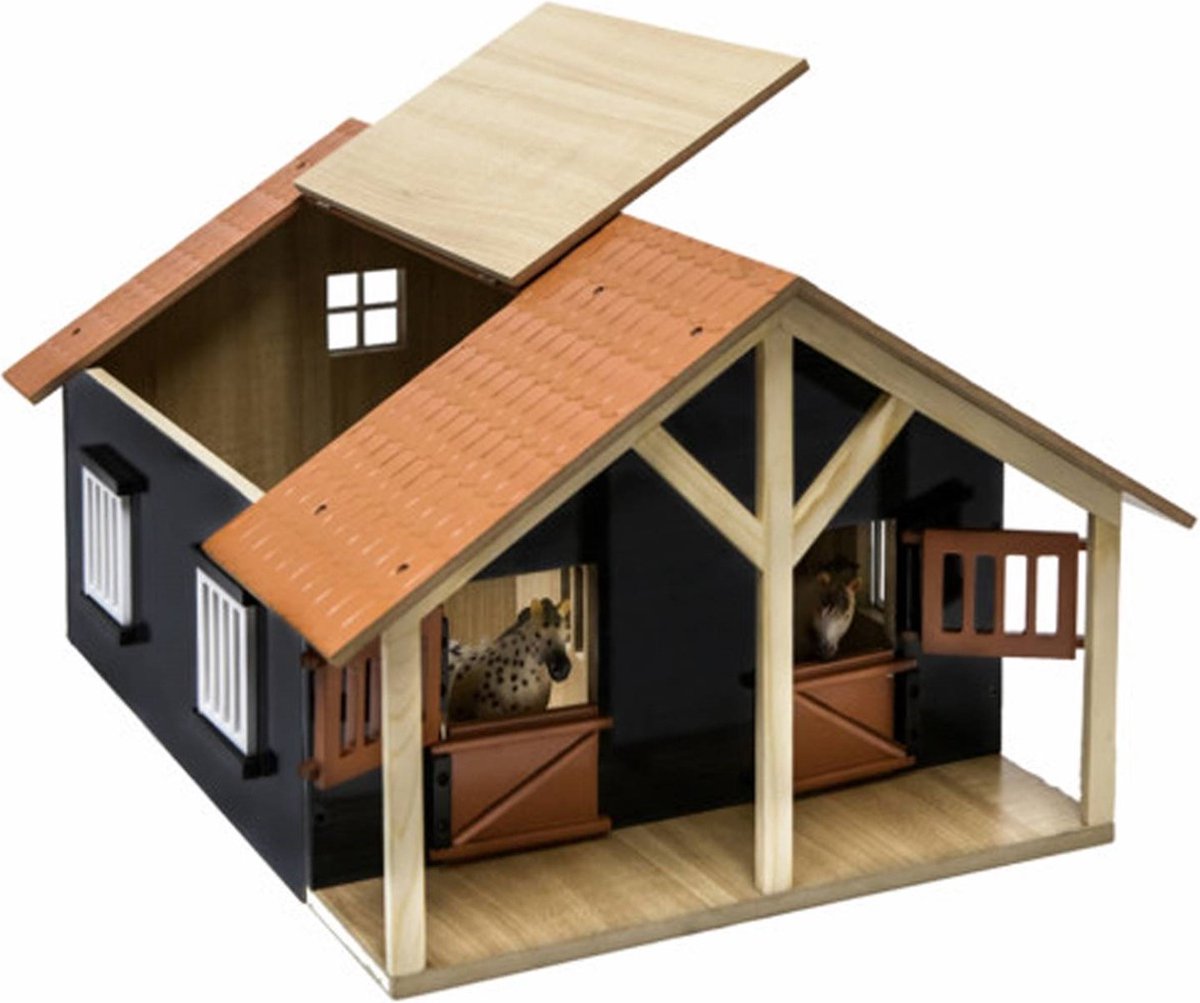 Écurie pour enfants globe avec 2 boxes et débarras, 1:24