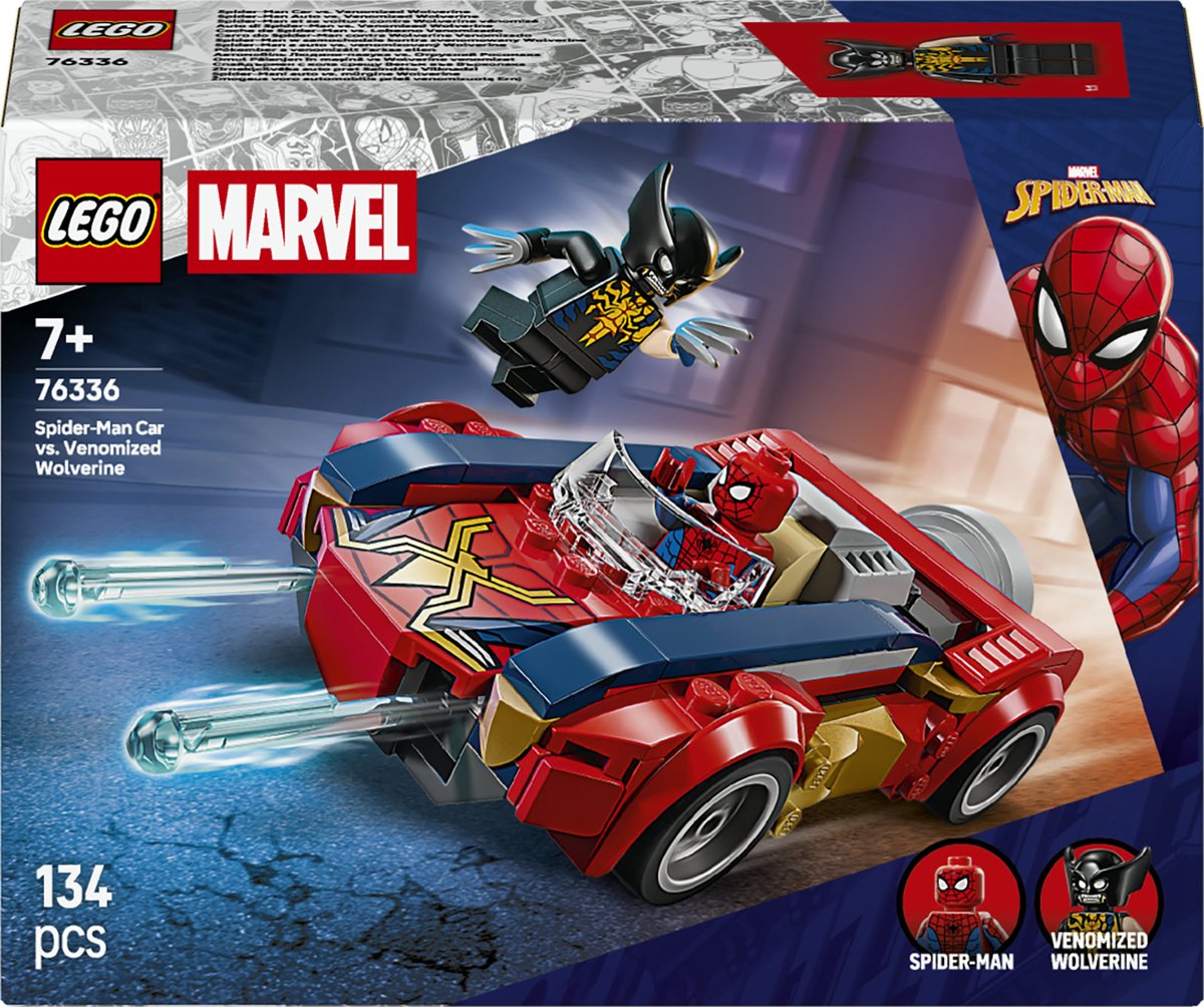 Lego super heros 76336 Marvel Spider-Man Car contre Wolverine venimisé
