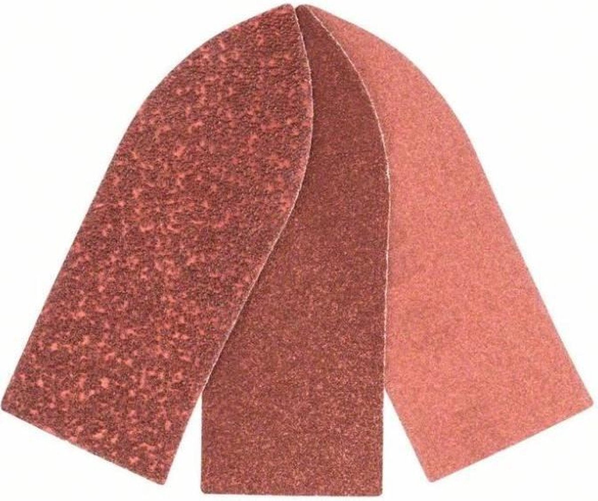Jeu de 6 feuilles abrasives Bosch pour ponceuses Delta, adaptateur 32 mm - grain 60 ; 120 ; 240