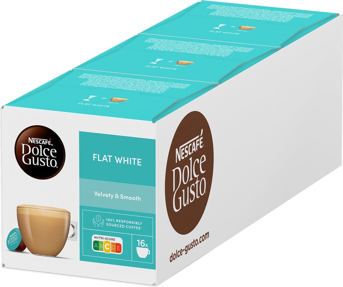 Nescafé dolce gusto capsules plates blanches - 48 tasses à café pour 48 tasses de café