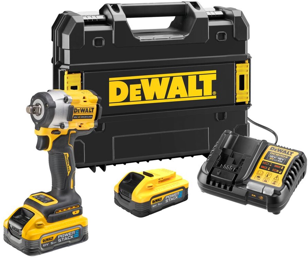 Clé à chocs à batterie Dewalt dcf921h2t 1 pile d'alimentation 2" 18 V 5,0 Ah en tstak