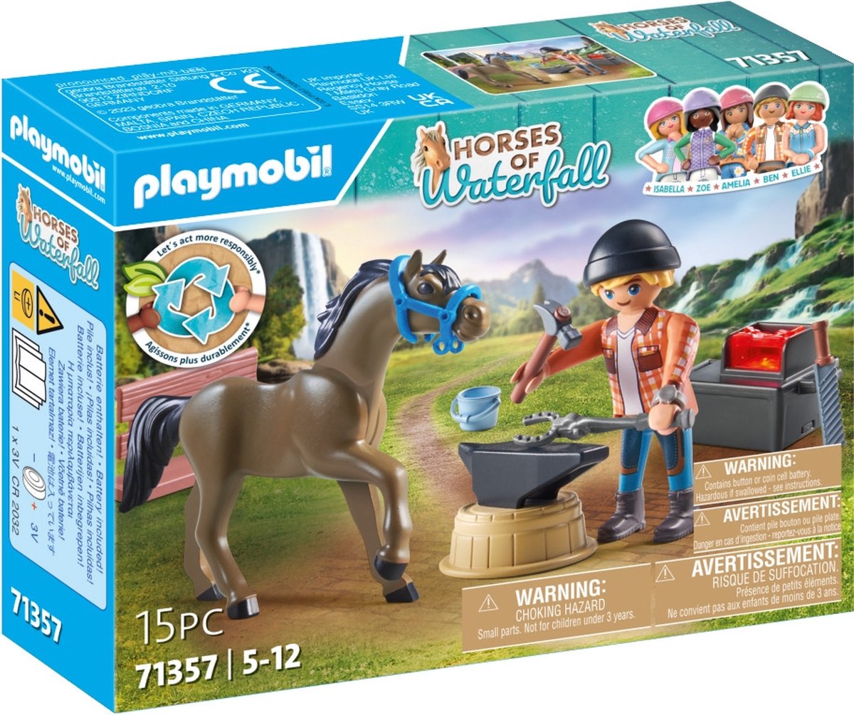 Playmobil Chevaux du Maréchal-Ferrant Cascade : Ben Achilles - 71357