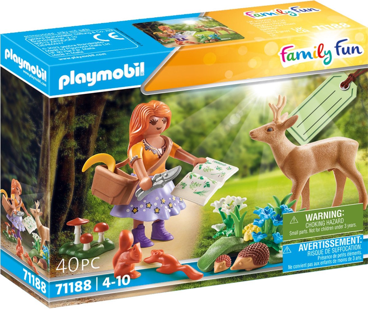 Playmobil herboriste amusant en famille avec cerf - 71188