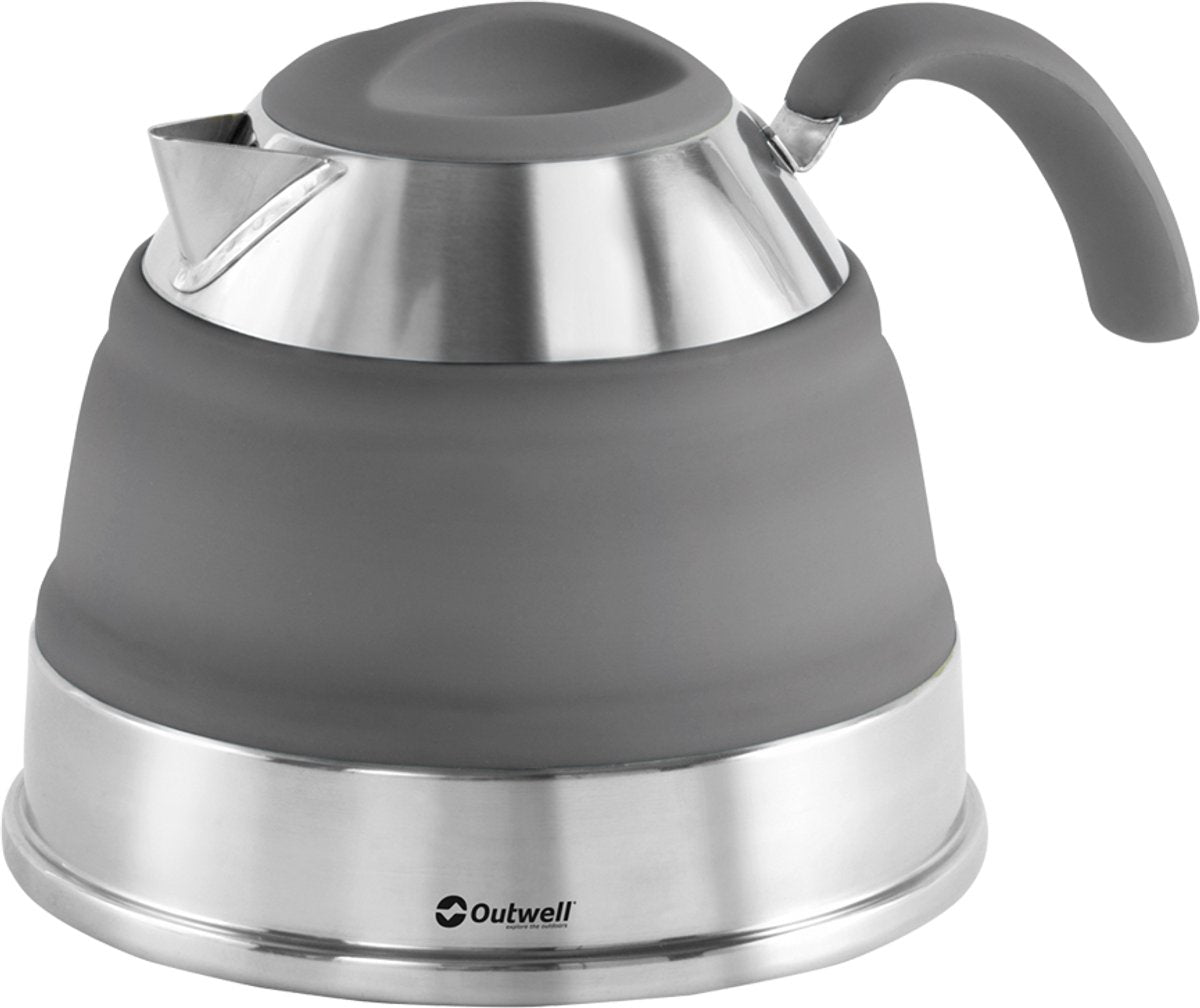Bouilloire effondrement Outwell 1,5l bouilloire de camping pliable silicone gris