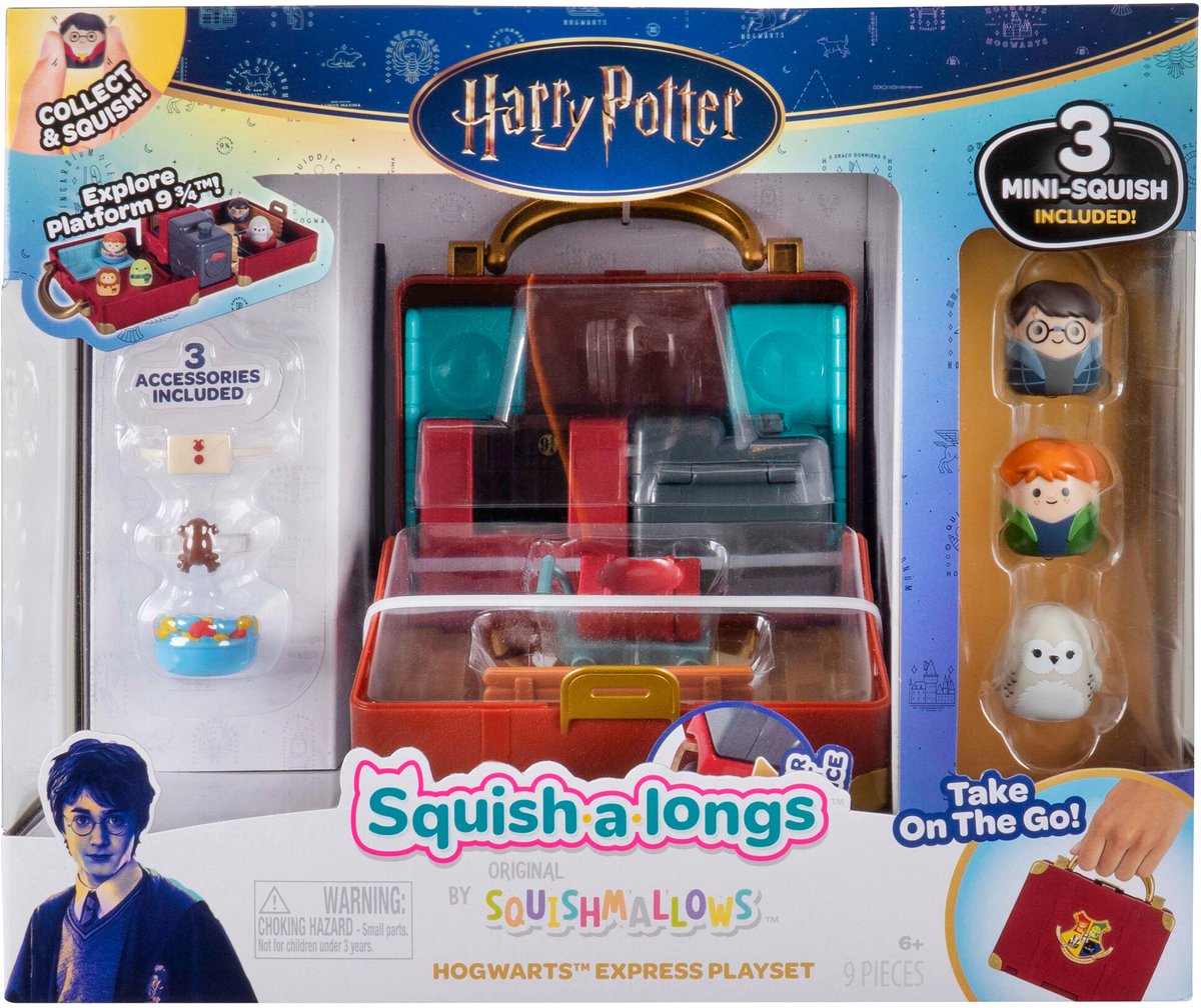 Jazwares squish-a-longs - ensemble de jeu moyen Harry Potter Poudlard Express ensemble de jeu w1