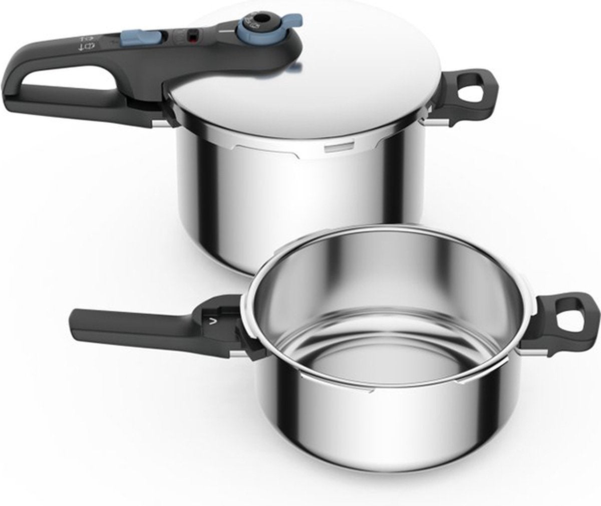 Tefal p2584301 autocuiseurs tendance sécurisé ensemble 2 pièces 4l + 6l