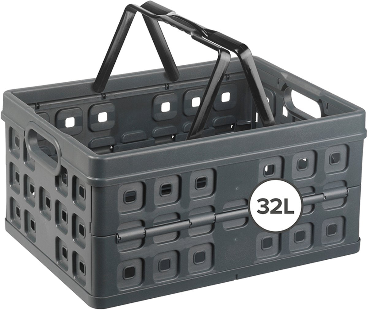 Caisse pliante carrée avec poignée Sunware 32l anthracite