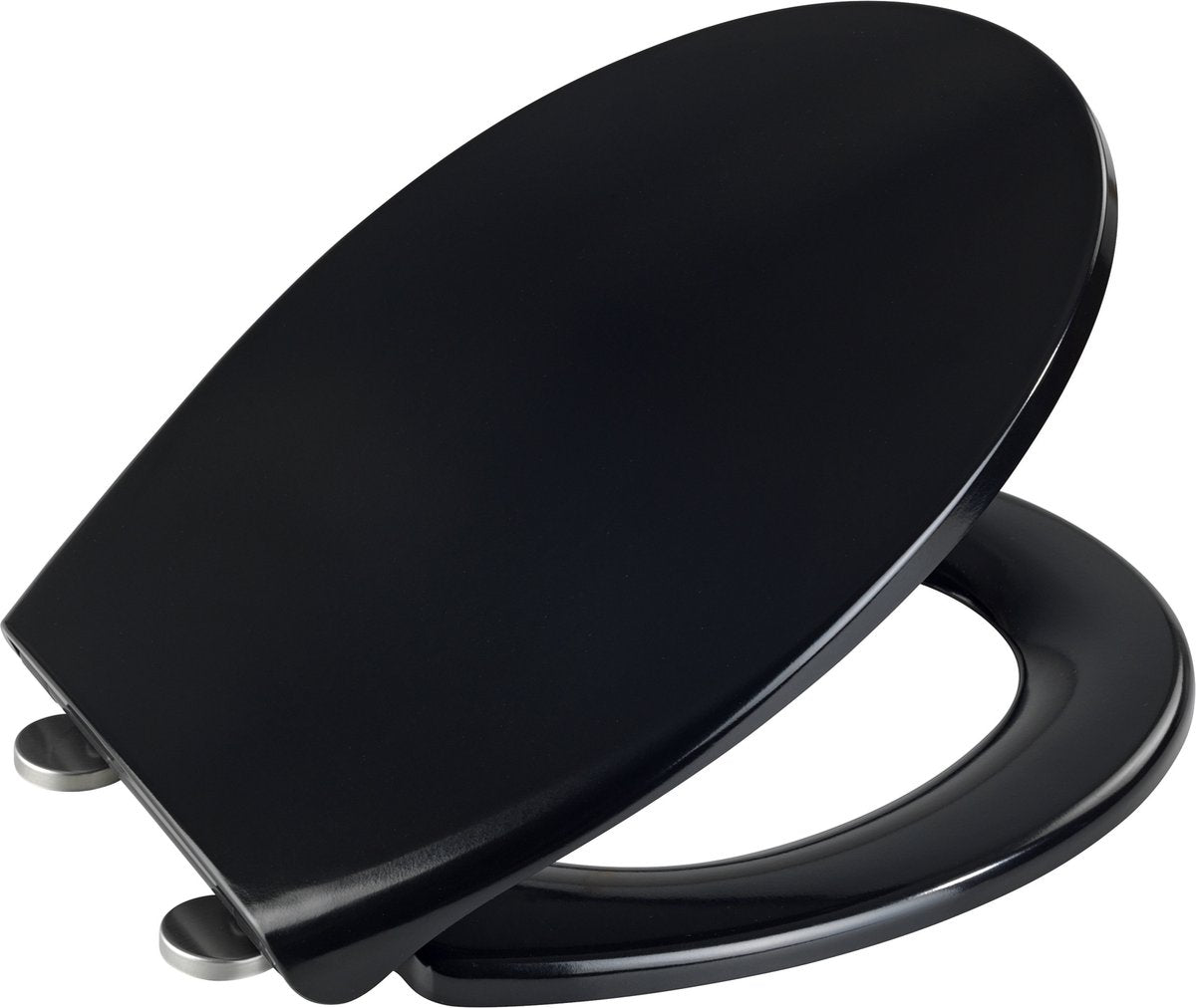 Abattant de toilettes Wenko vorno neo noir - duroplast noir antibactérien - fermeture soft close easy-close - fixation fix-clip en acier inoxydable - abattant de toilettes noir - abattant de toilettes noir - abattant de toilettes noir