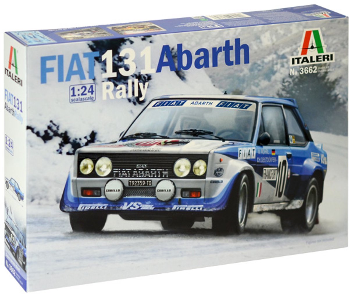Italeri modèle kit voiture - 3662 fiat 131 abarth rallye plastique - 1:24 - modélisme