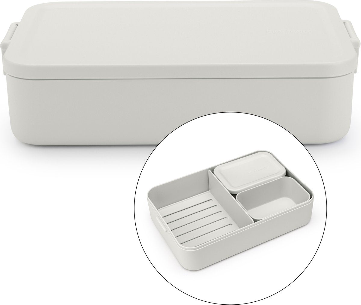 Brabantia bento boîte à lunch faire prendre grand gris clair | 2 pièces