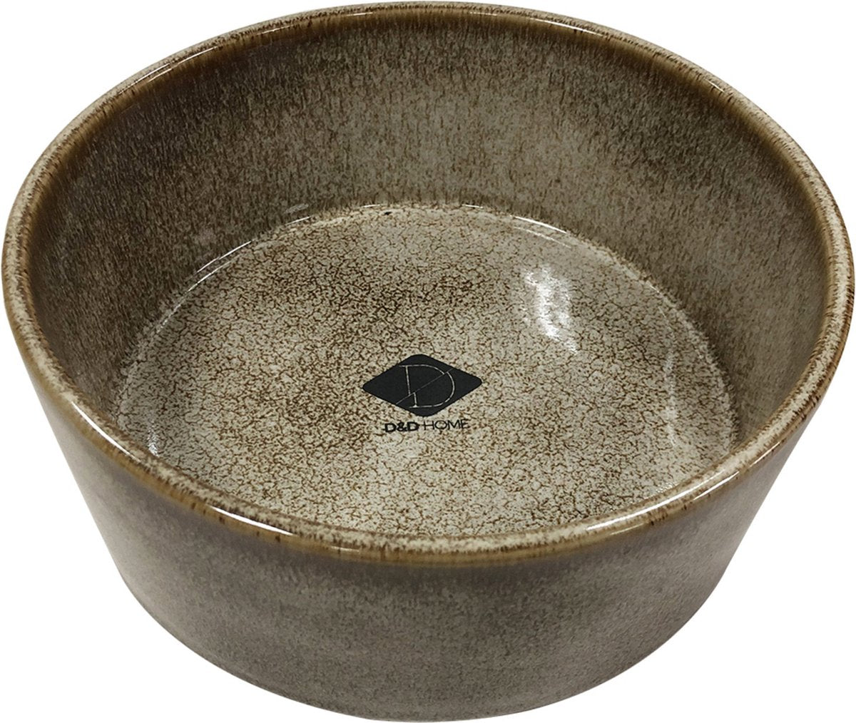 D d home d d gamelle à nourriture jaspe sable - gamelle à nourriture pour chien - ø20,8 cm